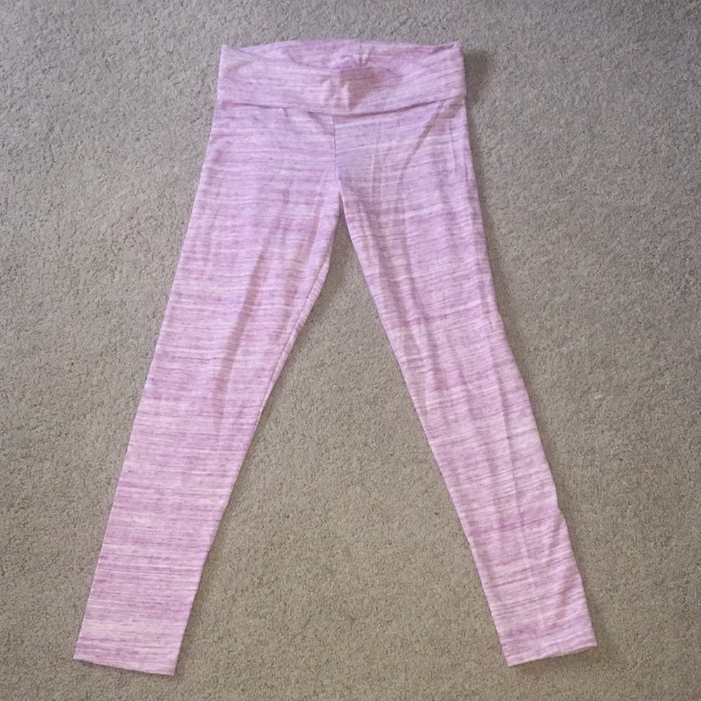 Aerie Women’s Pink and White Leggings